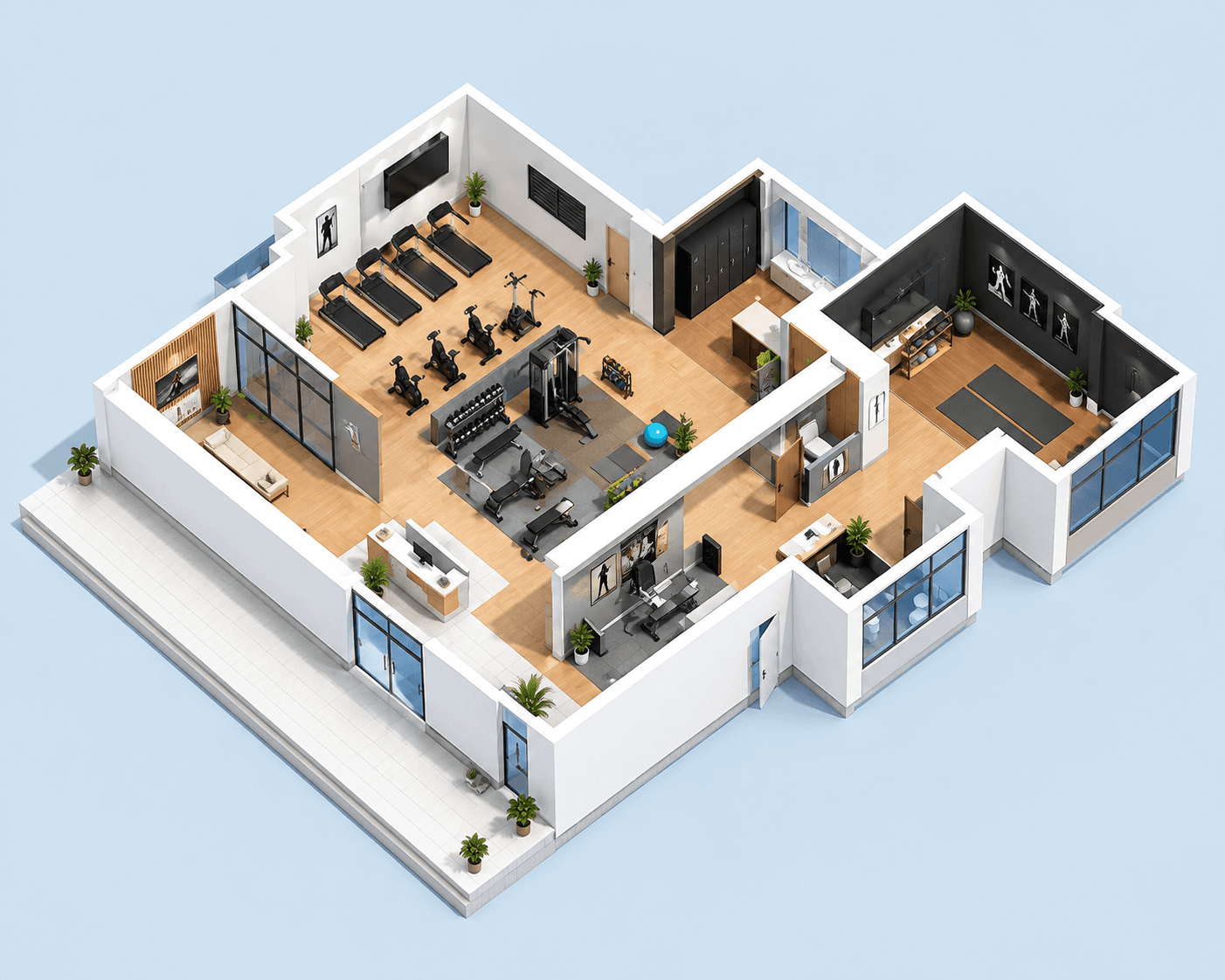 3D architectural model created using SketchUp