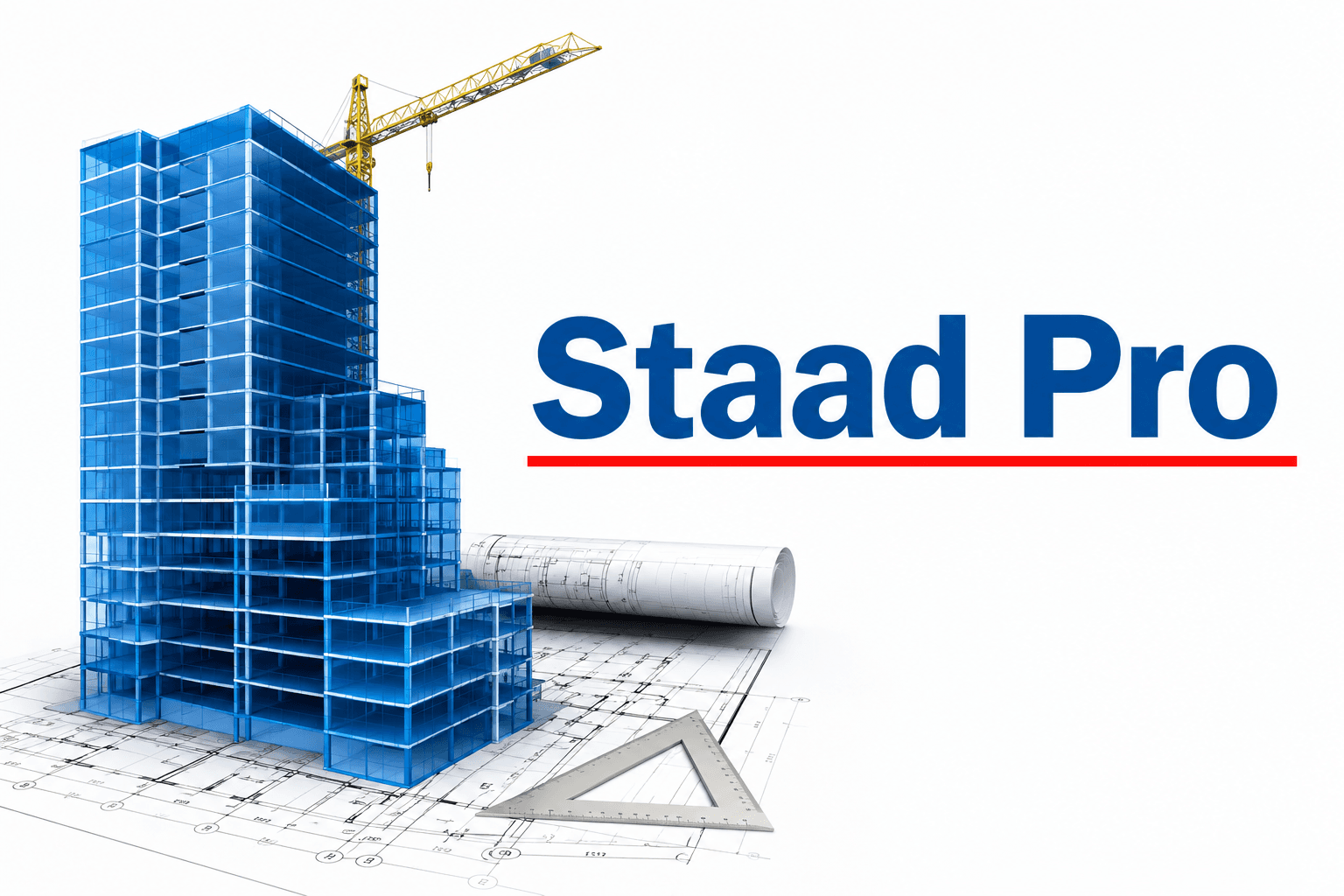 Structural analysis model created using STAAD Pro